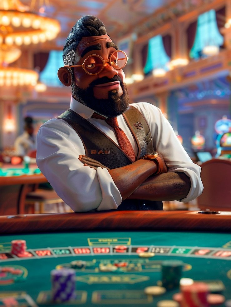 Live dealer studio showing professional croupier and multi-camera feed